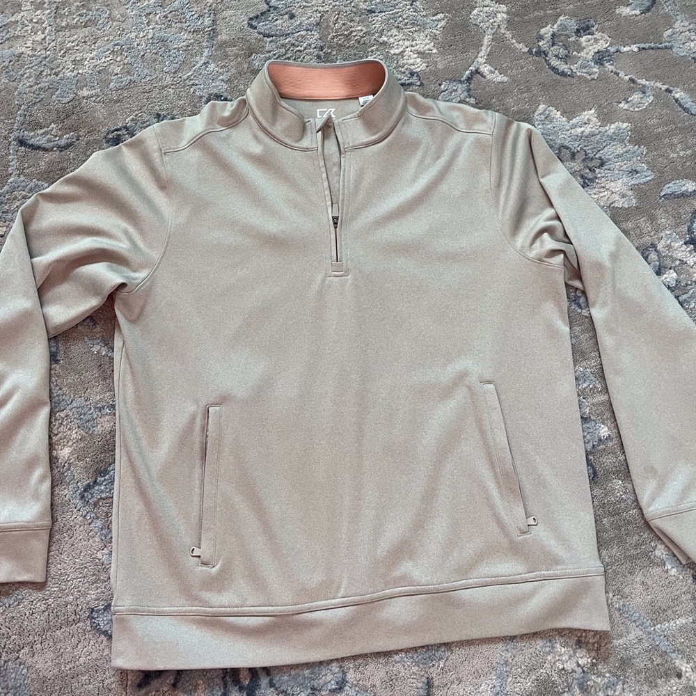 Mens Cutter & Buck 1/4 zip, water resistant, large